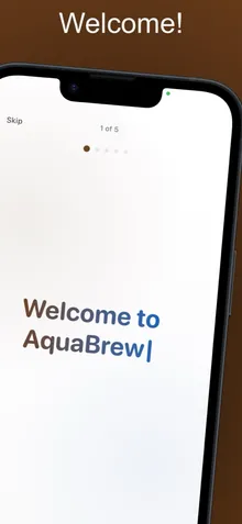Tela do app AquaBrew, 1/3