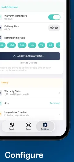 Tela do app Warranty Checker, 4/4